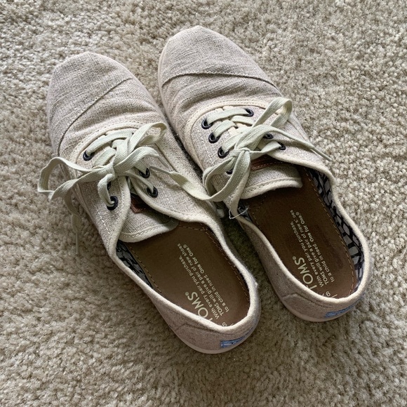Toms Shoes - Toms Natural Burlap Cordones Sneakers